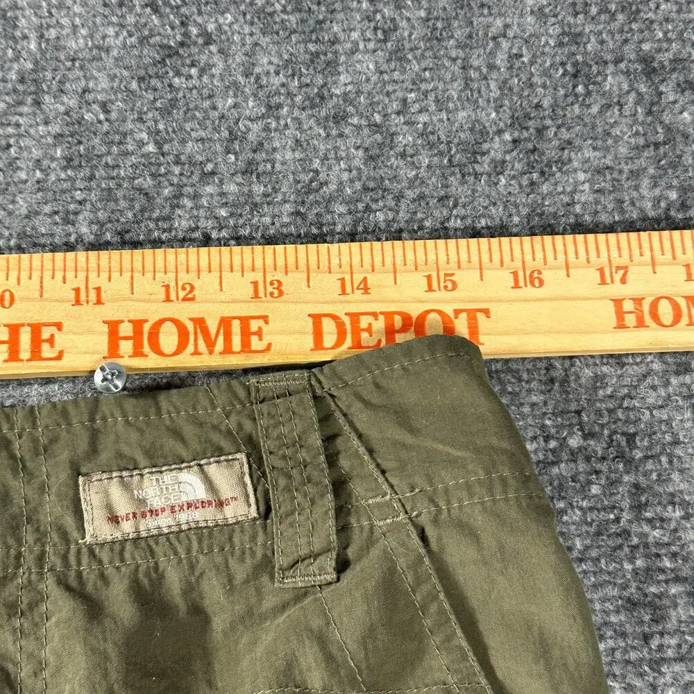 The North Face Mens 32 Cargo Shorts Olive Green Nylon Hiking Outdoor